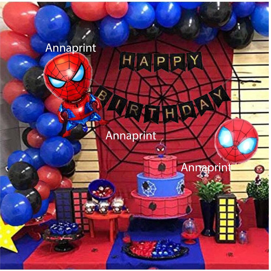 Jual Paket Dekorasi Ulang Tahun Balon Spiderman Shopee Indonesia