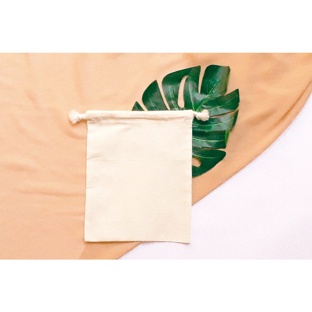 Jual Pouch Serut Blacu |Tas Blacu Serut Polos | Tote bag Serut Polos