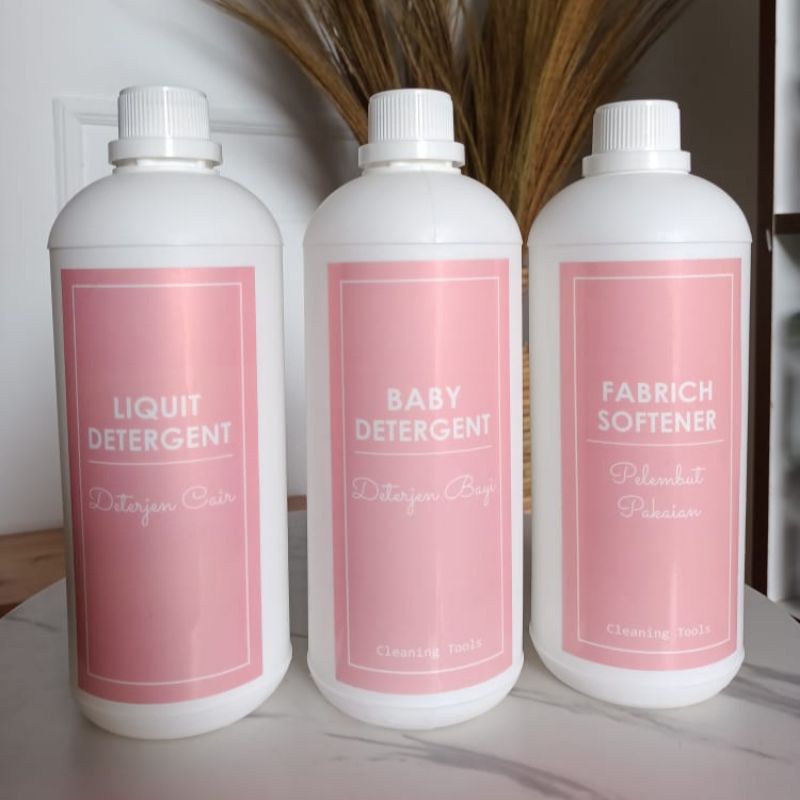 REFIL BOTOL HDPE PUTIH 1 LITER (MODEL BOTOL) CLEANING TOOLS 