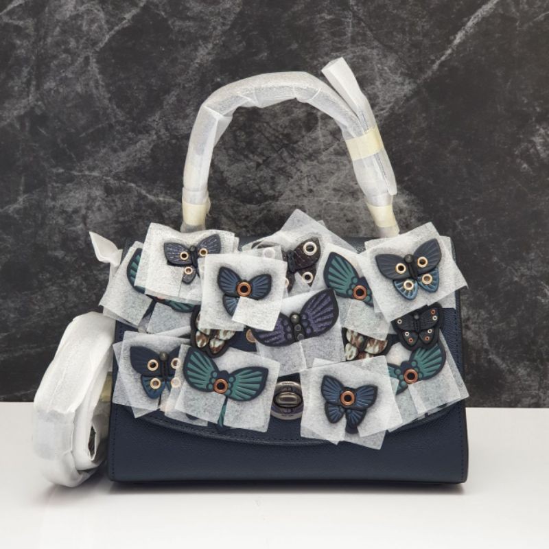 Jual Tas Cewek Coach Tilly Butterfly Midnight Navy Shopee Indonesia