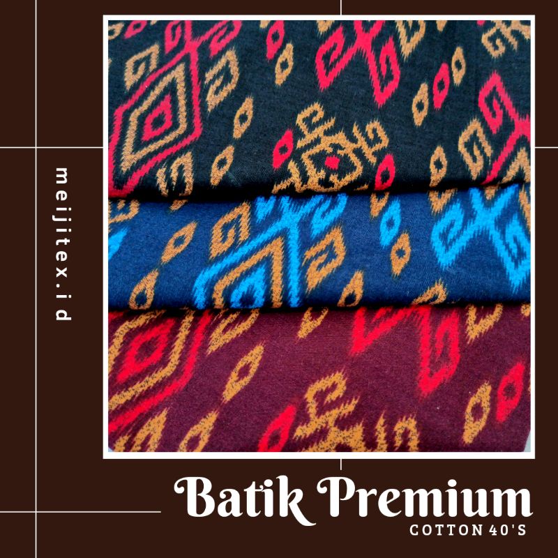 Jual Kain Batik Tradisional Batik Katun Motif Songket Batik Premium 40s Lebar 115cm 3396