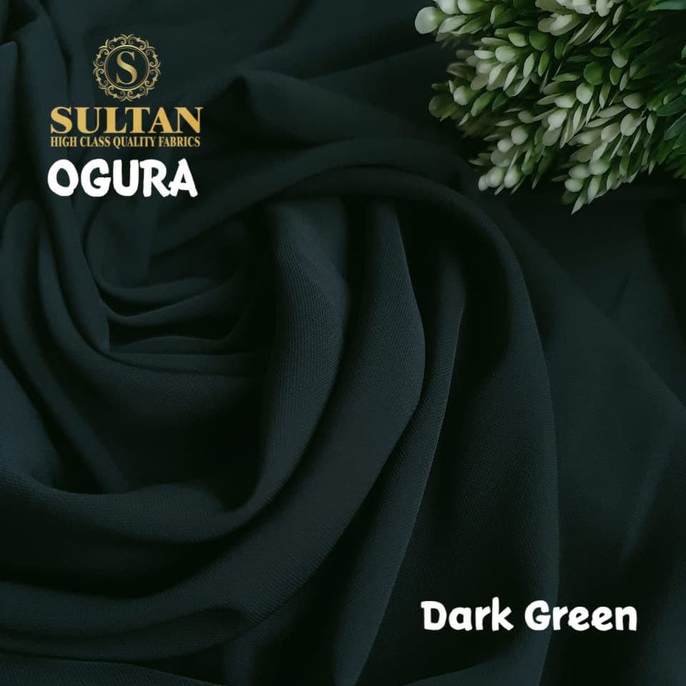 Jual KAIN SULTAN ABAYA OGURA POLOS WARNA DARK GREEN | Shopee Indonesia
