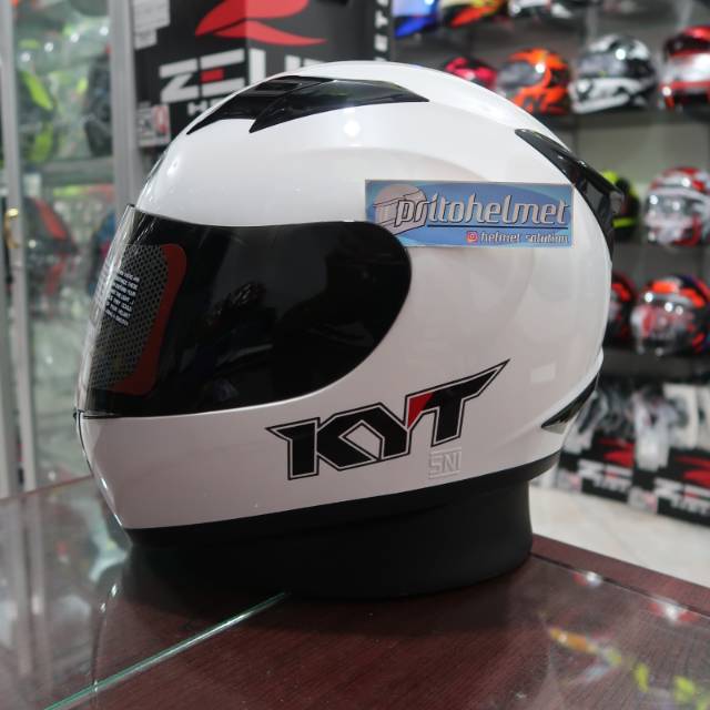 Jual KYT R10 White Solid | Shopee Indonesia