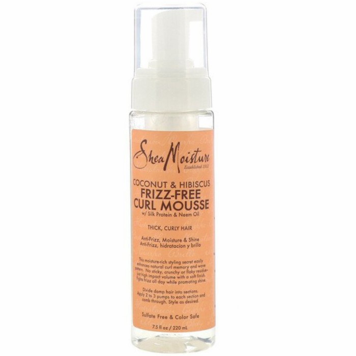 Jual Shea moisture FrizzFree Curl Mousse, Coconut & Hibiscus 220 ml Shopee Indonesia