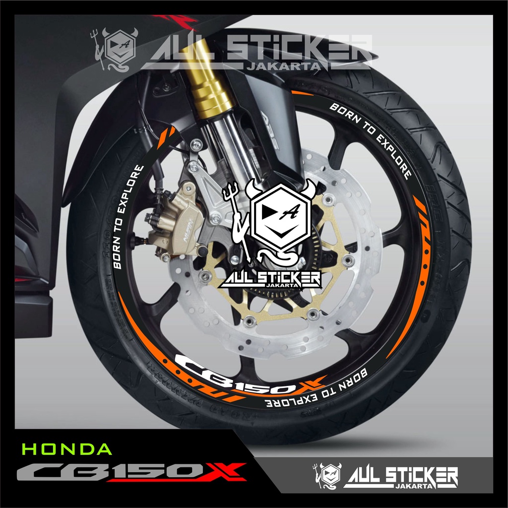 Jual STICKER VELG HONDA CB 150 X NEW DESAIN DEPAN BELAKANG | Shopee ...