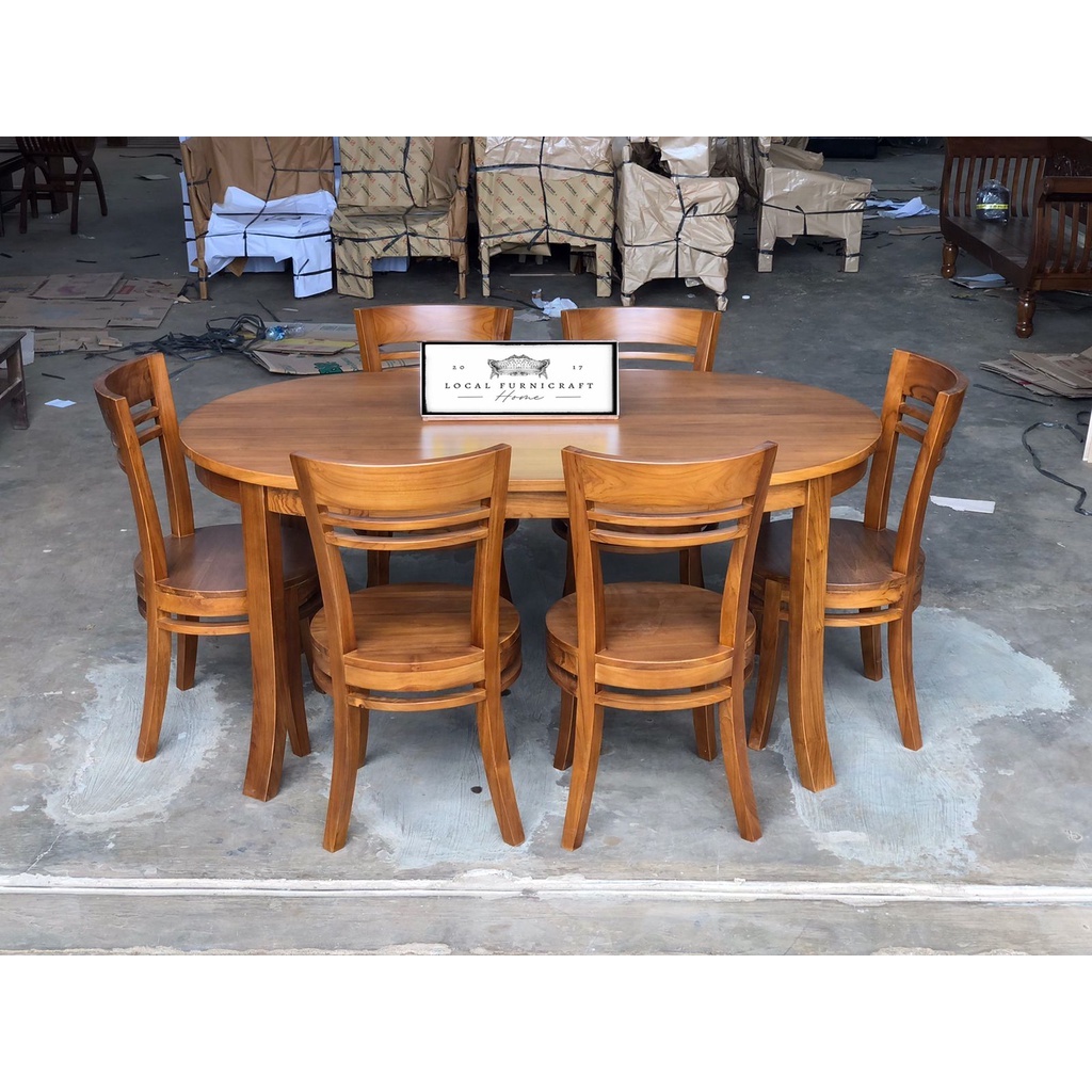 Jual kursi makan sender minimalis kayu jati kursi resto set | Shopee ...
