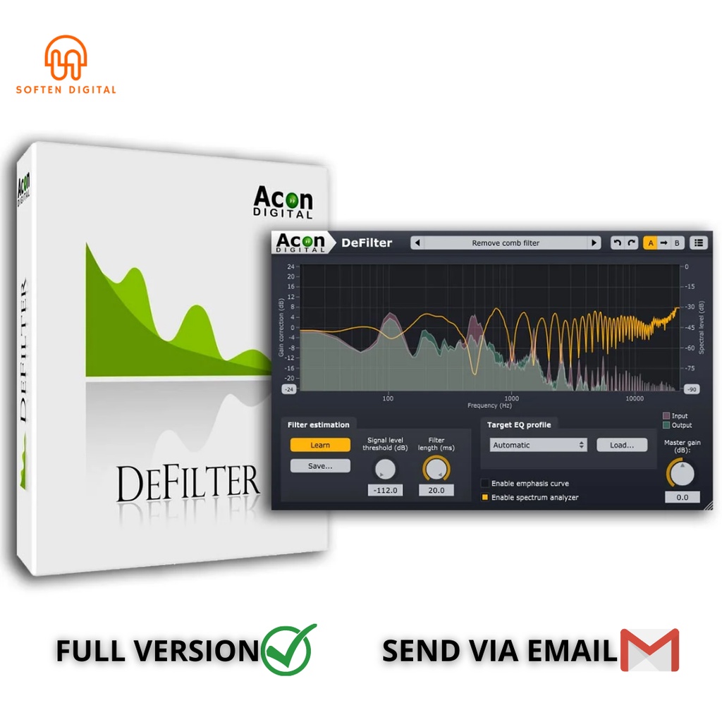 Jual Acon DeFilter v1 VST Plugin efficient tool to even out tonal