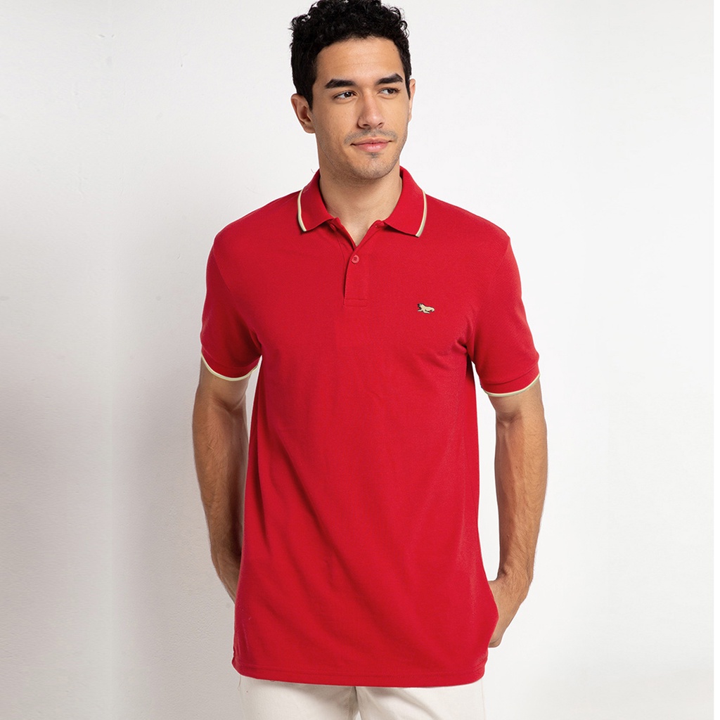 Jual Kaos Polo Basic Polos Merah Merah Muda Walrus T1008204