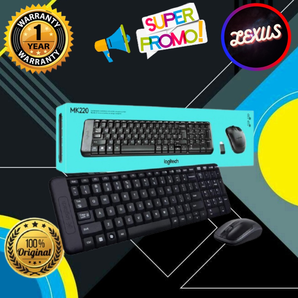 Jual Keyboard & Mouse Wireless Logitech MK 220 GARANSI RESMI 1 TAHUN ...