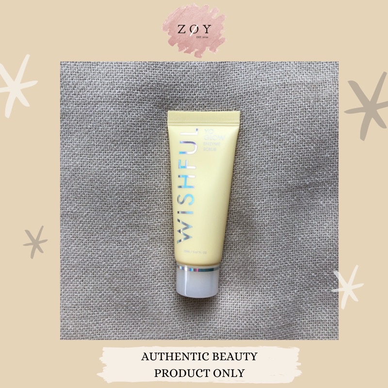 Jual Wishful Yo Glow AHA & BHA Facial Enzyme Scrub 20ml | Shopee Indonesia