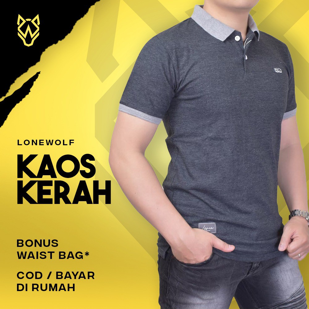 Jual Baju Kaos Polo Shirt Poloshirt Kerah Krah Berkerah Pria Dewasa