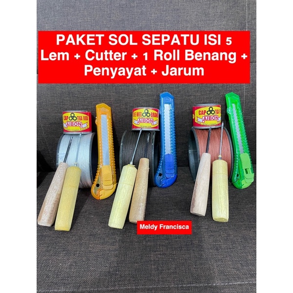 Jual Paket Sol Isi Paket Besar Alat Sol Sepatu Lem Sepatu