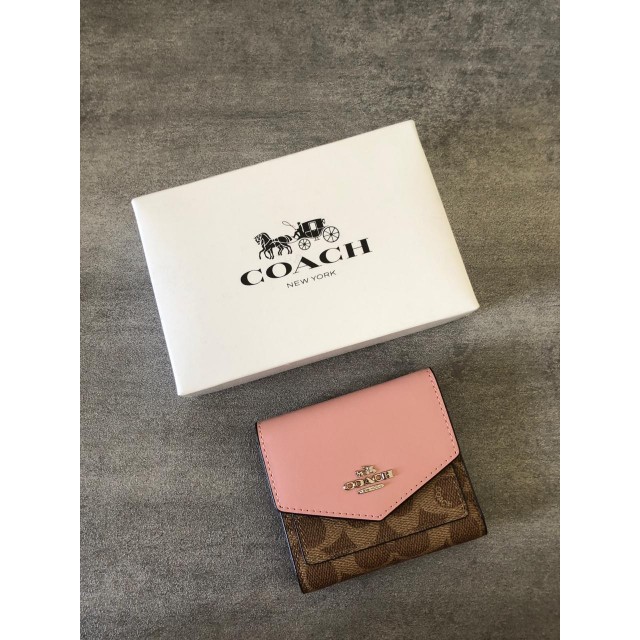 Jual DOMPET COACH SMALL WALLET IN COLORBLOCK SIGNATURE CANVAS - Main Image