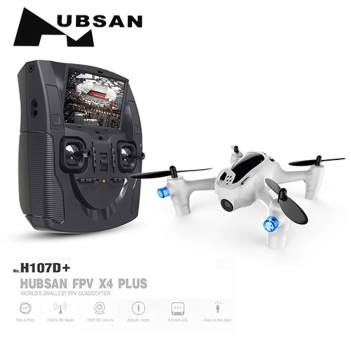 Hubsan FPV X4 Plus H107D+ With 2MP Wide Angle HD Camera Altitude Hold Mode  RC Quadcopter RTF