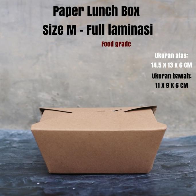 Jual Lunch Box Paper Kotak Nasi Box Nasi Food Grade Full Laminasi Shopee Indonesia 5742