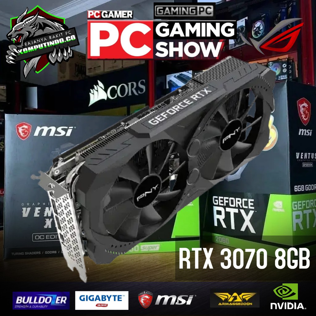 Jual VGA PNY GeForce RTX 3070 8GB UPRISING Dual Fan | Shopee Indonesia