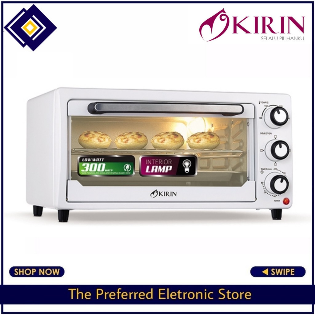 Jual Kirin Oven Listrik Toaster Kbo Lw Low Watt Liter Putih Shopee Indonesia