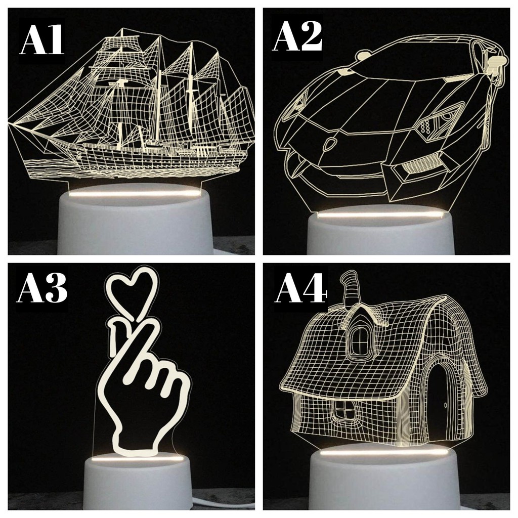 LAMPU HIAS LED 3D / LAMPU TIDUR HIAS DIMENSI PART 1