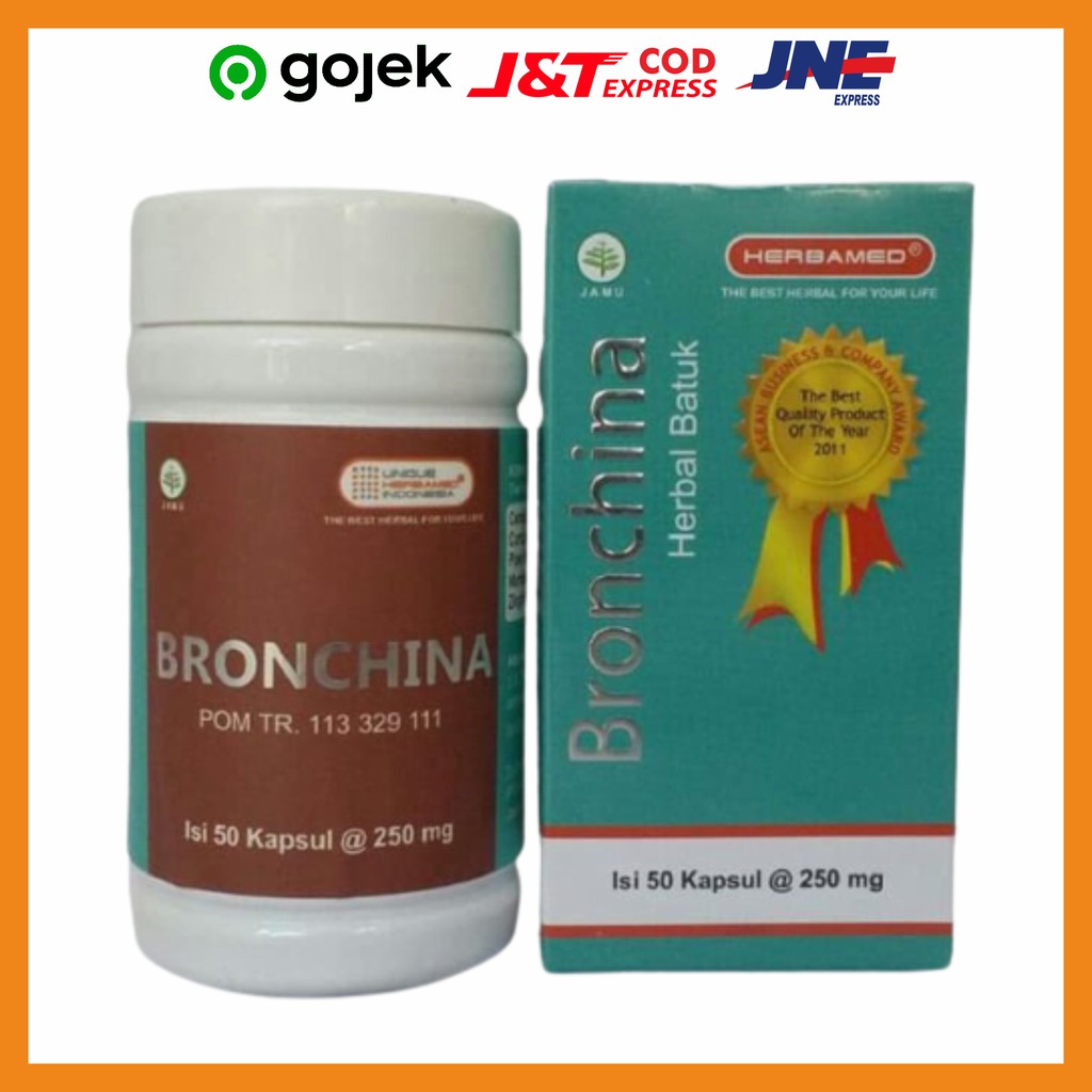 Jual Herbamed bronchina herbal batuk tenggorokan dan paru paru | Shopee ...