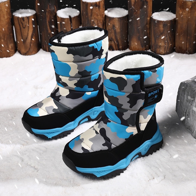 READY INDONESIA Snow Boots winter Kids children sepatu musim dingin  waterproof anak cowok army