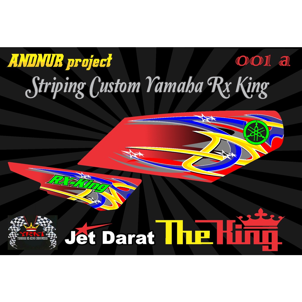 Jual STRIPING CUSTOM DECAL STICKER YAMAHA RX KING DESAIN SIMPEL VARIASI ...