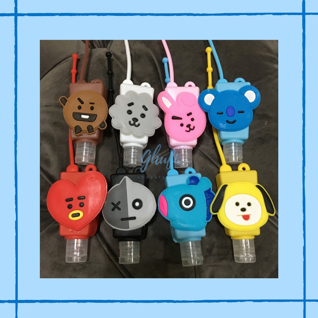 Jual GHUFI Gantungan Botol Hand Sanitizer Bulat 30 ml BT21 KPOP Korea ...