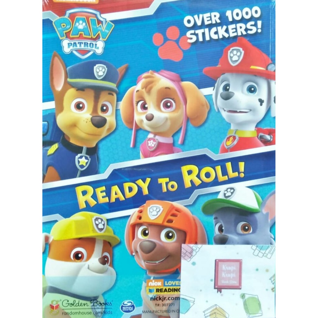 Jual Buku Anak Import Paw Patrol : Ready to Roll ,Over 1000 Stickers ...