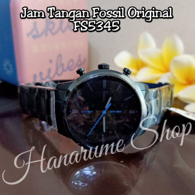Jual Jam Tangan Fossil Original Townsman Chronograph Blue Stainless