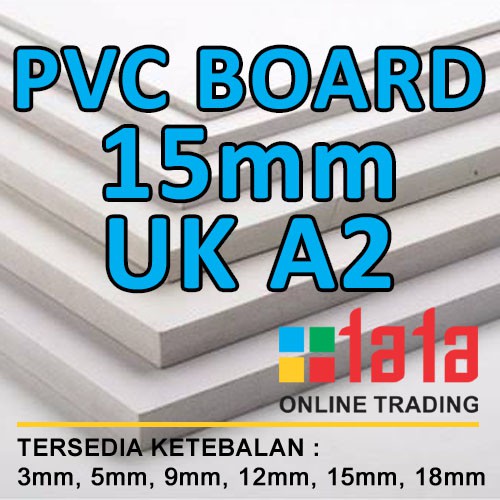 Jual PVC Foam Board Papan Potongan Tebal 15mm Ukuran A2 (42x59)cm Per