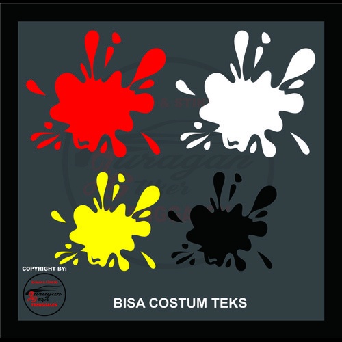 Jual TERMURAH stiker BERCAK CROT CRUT Cutting mobil motor helm - Merah ...