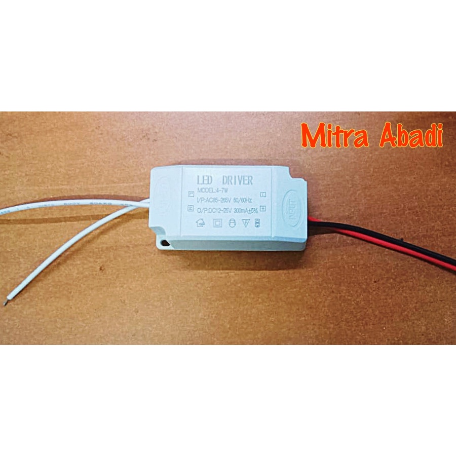 Jual LED Driver 4-7x1 Watt 280-300 mA Casing Plastik | Shopee Indonesia