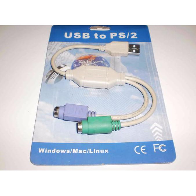 Jual Konverter Cable PS/2 to USB ( Adapter untuk Keyboard dan Mouse PS ...
