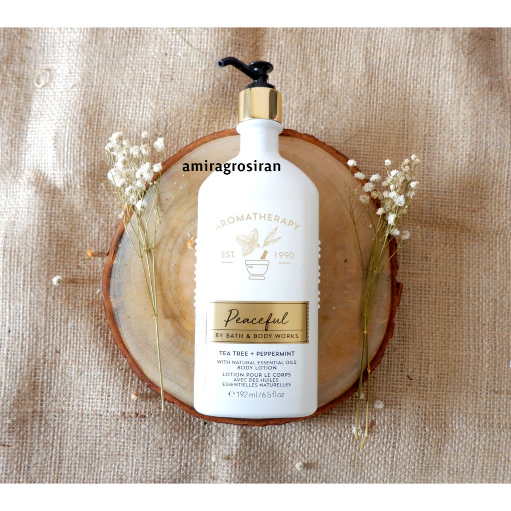 Jual Bath & Body Works Aromatherapy PEACEFUL Tea Tree + Peppermint