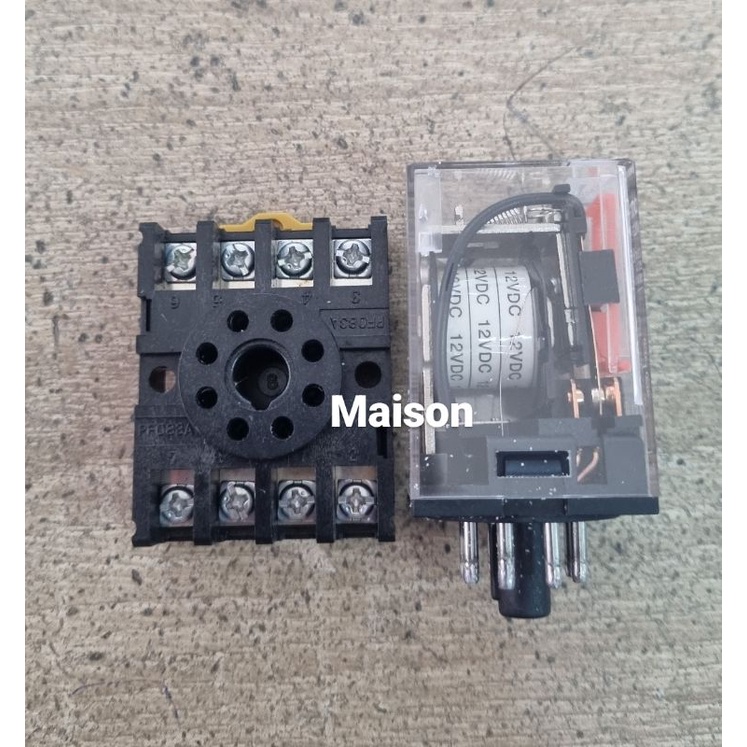 Jual Relay MK2P 12VDC plus Socket - 8 PIN | mk2p 12vdc | Shopee Indonesia