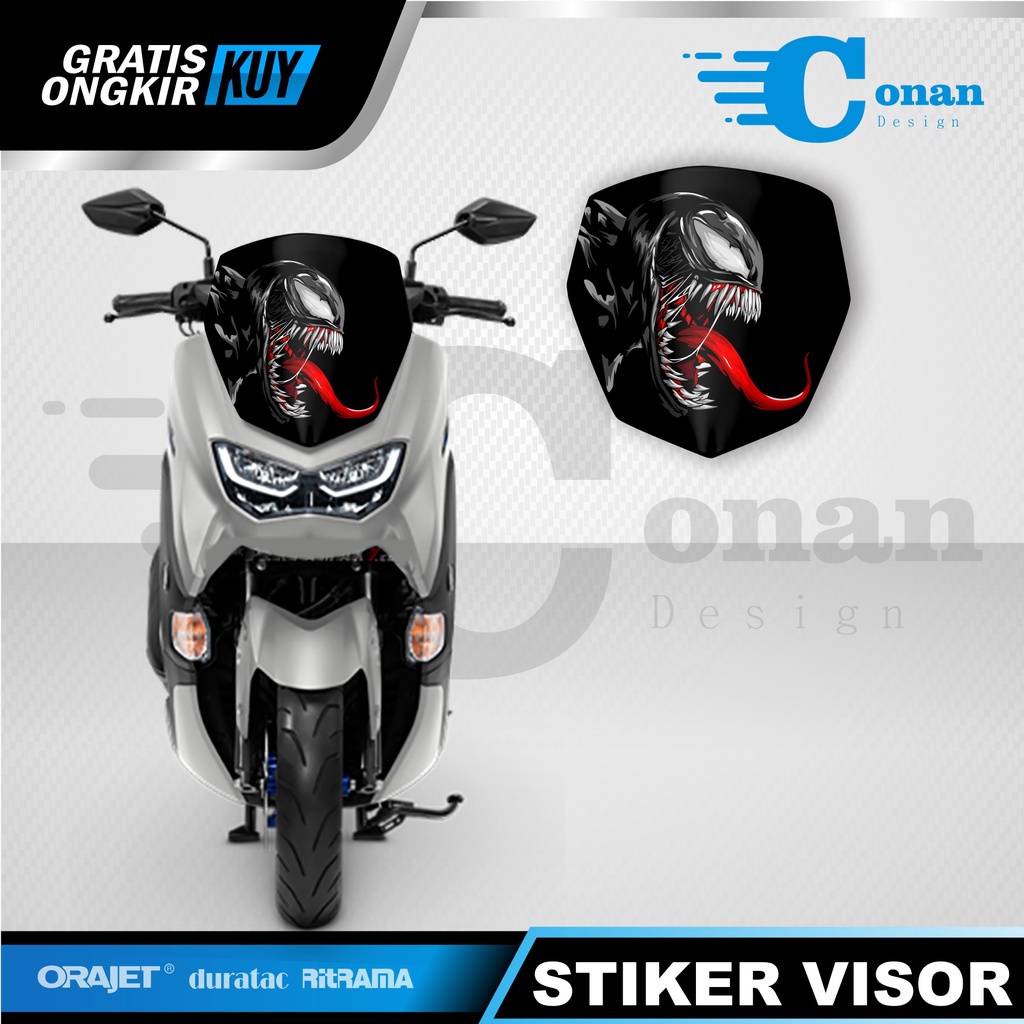 Jual Stiker Visor NMAX 2021 Venom Stiker Visor Winshield Full Cover