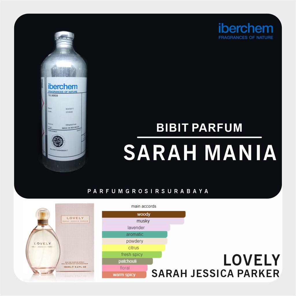 Jual Bibit Parfum - SARAH MANIA | Lovely Sarah | Produk Iberchem | 1Kg ...