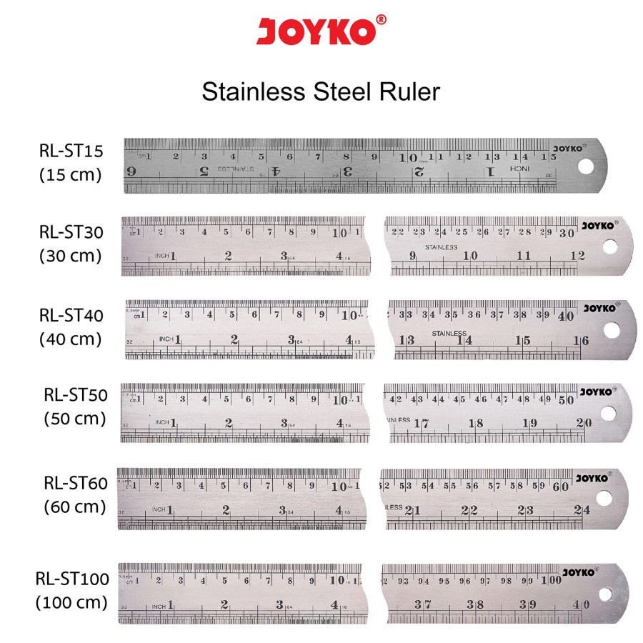 Jual Joyko Stainless Steel Ruler Penggaris Besi | Shopee Indonesia