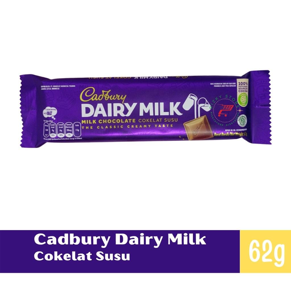 Jual Cadbury Dairy Milk Chocolate 62gr | Shopee Indonesia