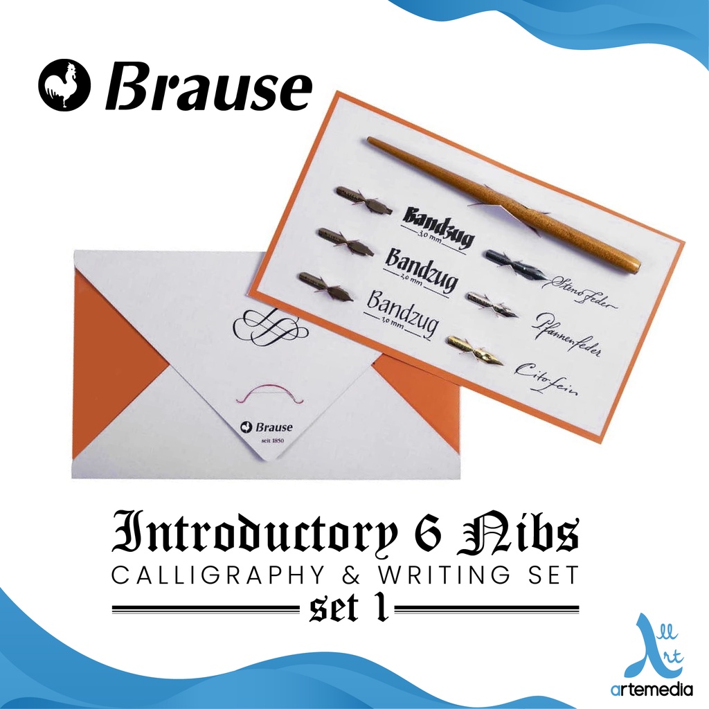 Jual Brause Introductory 6 Nib Calligraphy & Writing Set – Set ...