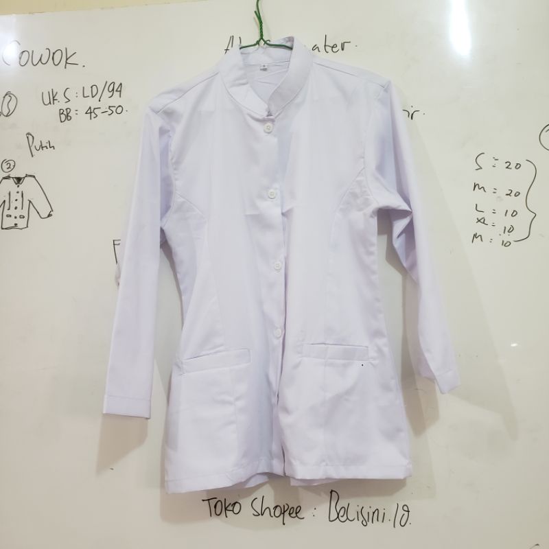 Jual Termurah Baju Perawat Putih/ Seragam Bidan/ Seragam Sekolah