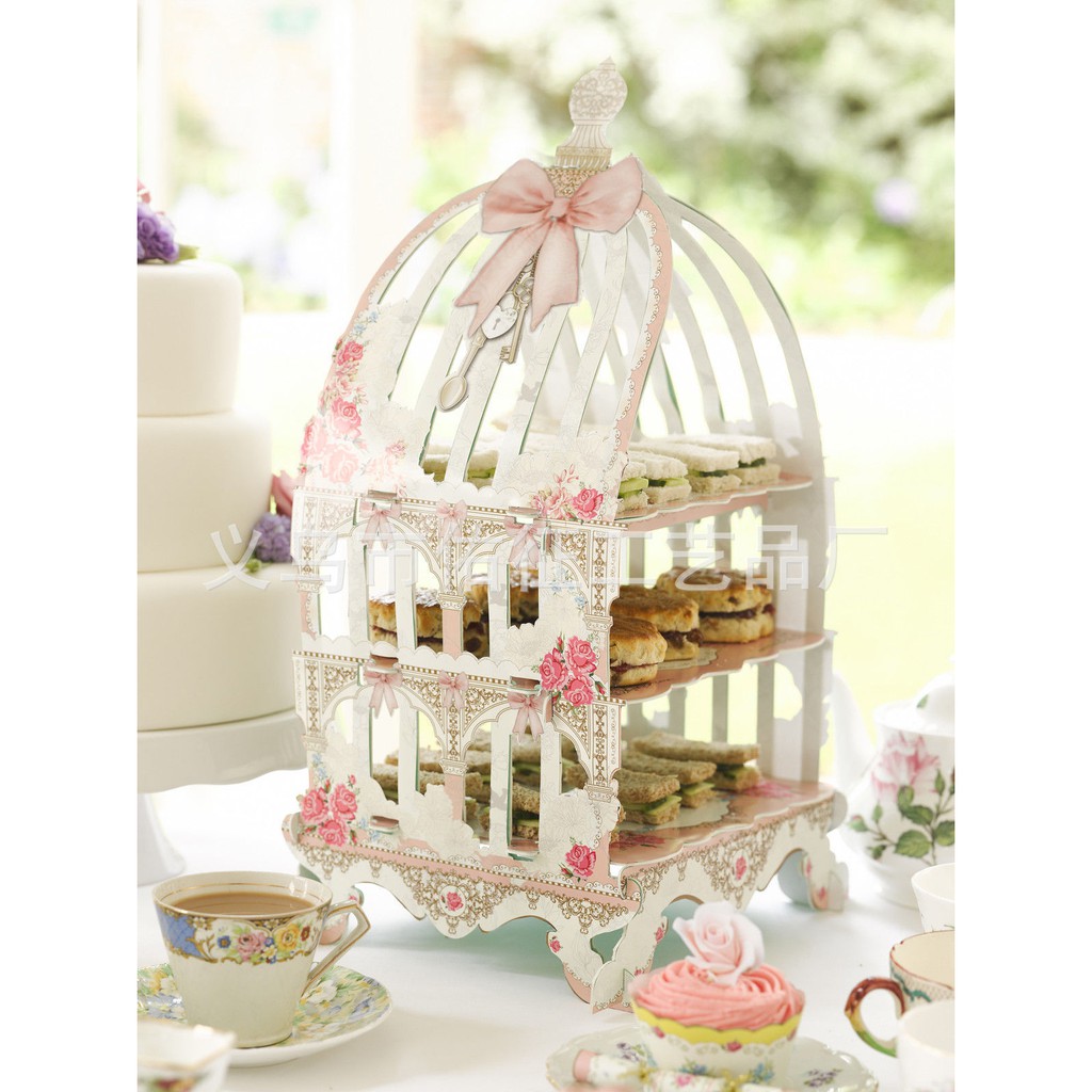 Jual Birdcage cupcake display cake stand 3 susun 92C40 Shopee Indonesia
