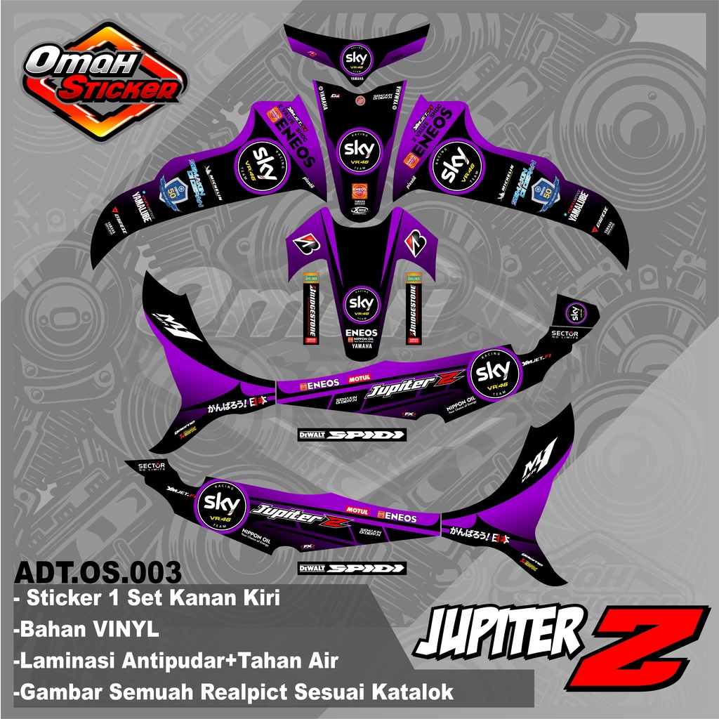 Jual Stiker Striping Decal Jupiter Z Burhan Design Adt Shopee