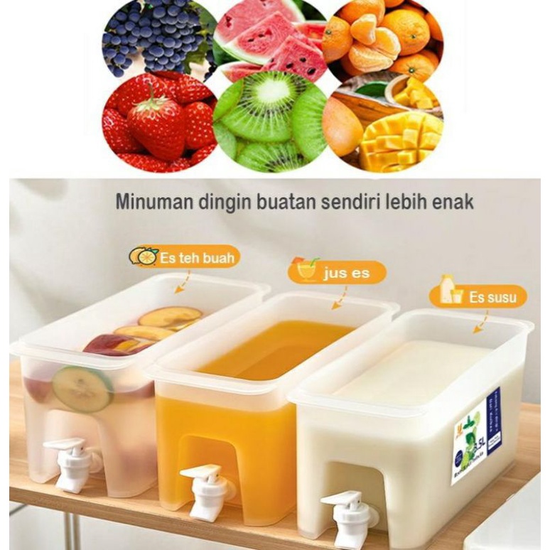 Jual 4 Liter Dispenser Air Dingin Jus Juice Kulkas Water Tank Juice Dispenser Shopee Indonesia 6096