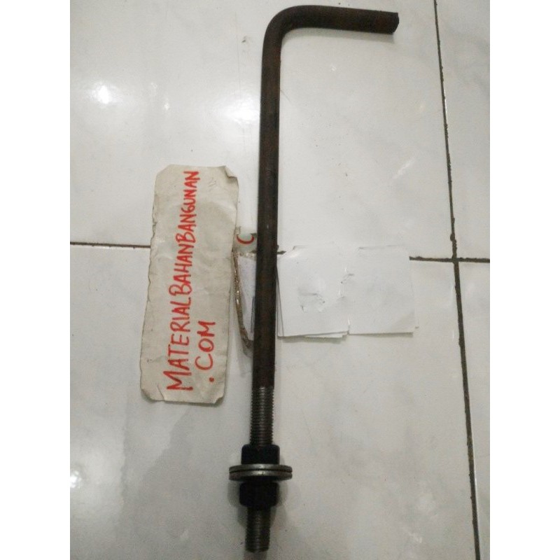 Jual Anchor Bolt L 5/8 Inch 16 Mm X 500 Mm Baut Angkur Struktur ...