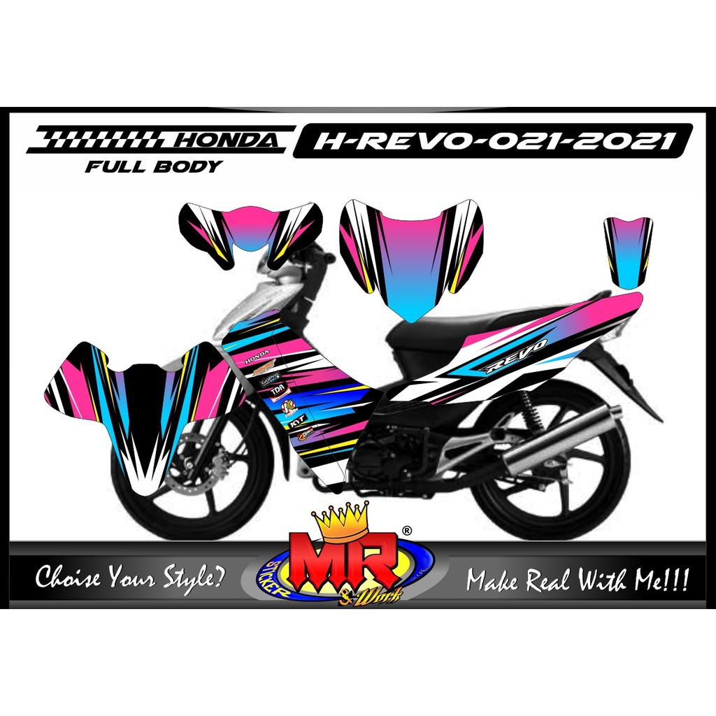 Jual Decal Stiker Variasi Fullbody Modifikasi Motor Honda Revo Decal ...