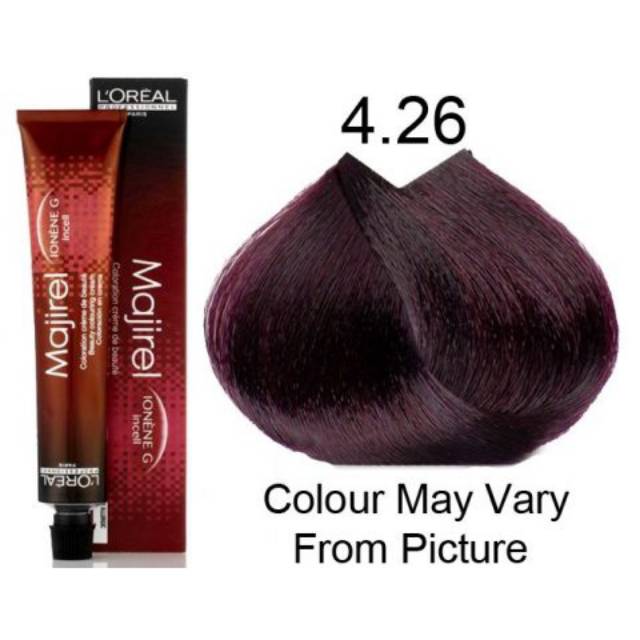 L'Oréal Professionnel Majirel 4.26 – Mittelbraun Mit Irisierendem Rotton, 50 Ml, Dauerhafte Coloration