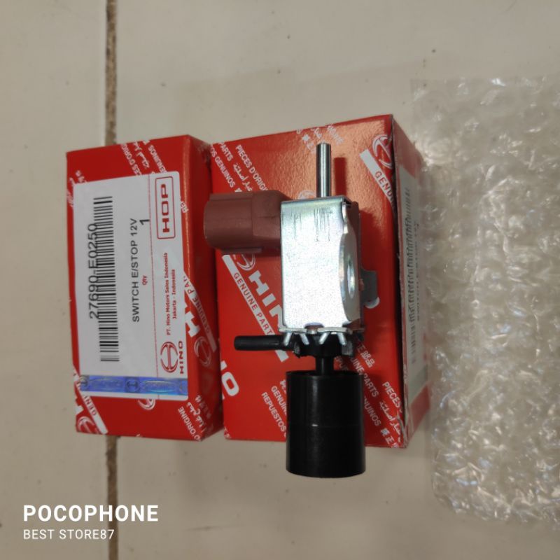 Jual SWITCH ENGINE STOP HT130 HINO DUTRO 12VOLT 27690-E0250 | Shopee ...