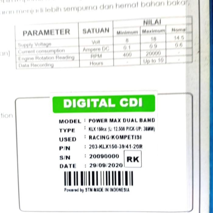 Jual spart part motor gaul habis CDI BRT DB For KLX 140cc/KLX 150cc, D