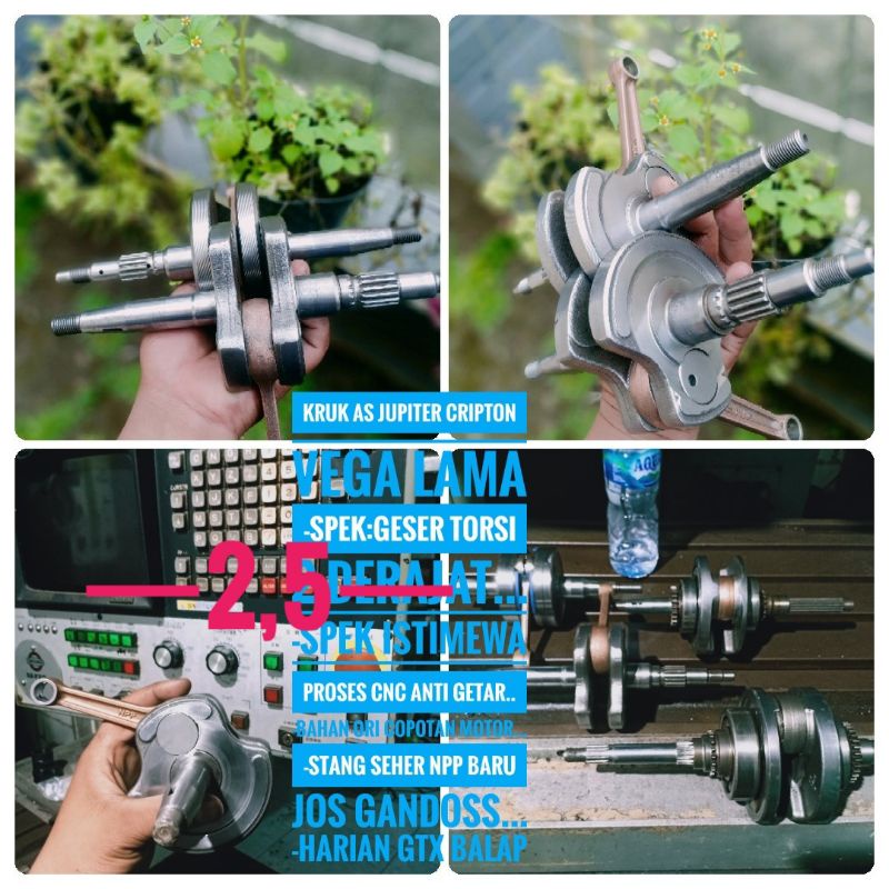 Jual KRUK KREK KRUN AS CRANKSHAFT JUPITER Z BURHAN LAMA VEGA R ORIGINAL