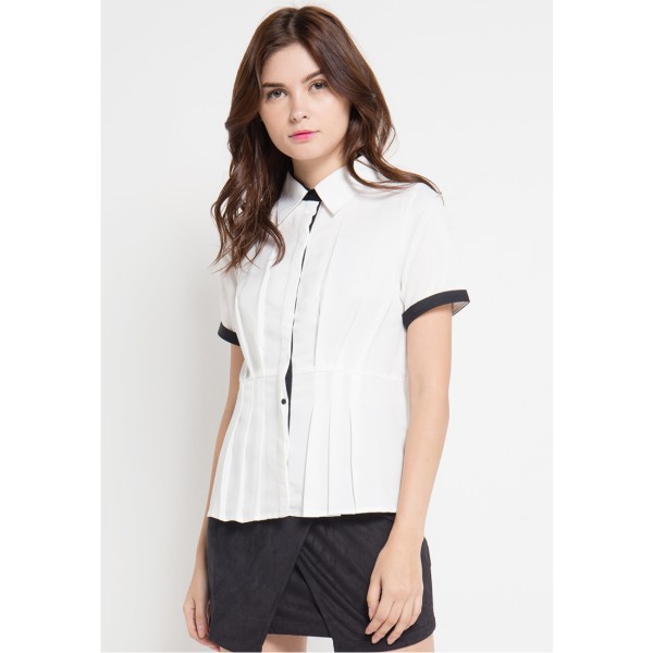 Blouse Lengan Pendek Fae Khaki